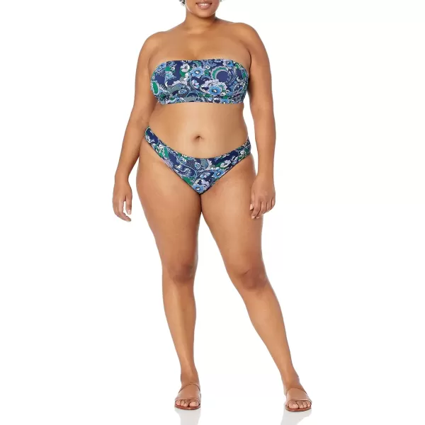 imageAmazon Essentials Womens Bandeau Swimsuit Top Available in Plus SizeDeep Blue Paisley