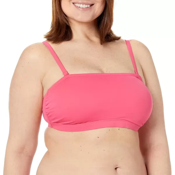 imageAmazon Essentials Womens Bandeau Swimsuit Top Available in Plus SizeHot Pink