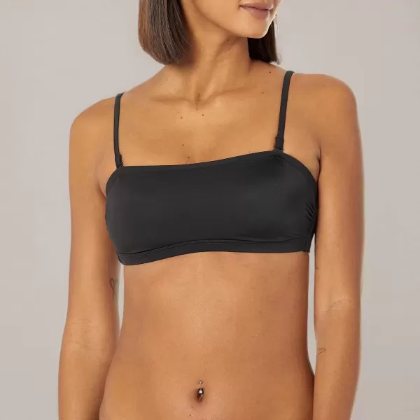 imageAmazon Essentials Womens Bandeau Swimsuit Top Available in Plus SizeWashed Black