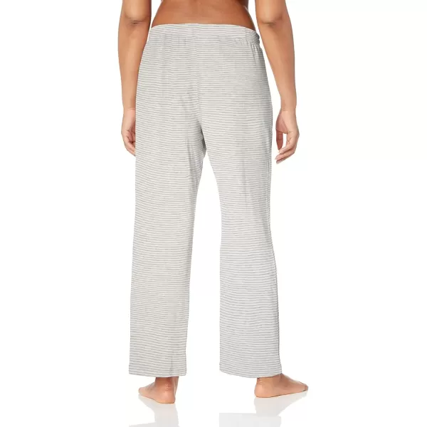 imageAmazon Essentials Womens Lightweight Lounge Terry Pajama PantLight Grey White Stripe