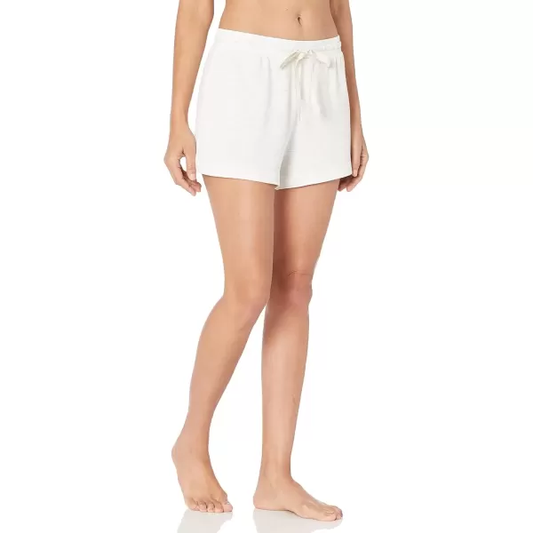 imageAmazon Essentials Womens Lightweight Lounge Terry Pajama ShortsWhiteGrey Heather