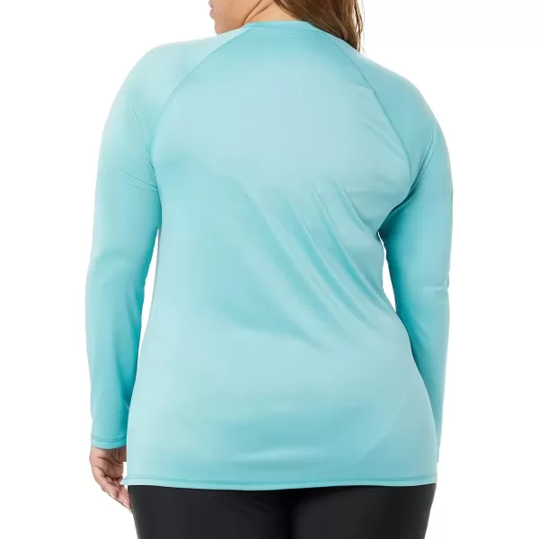 imageAmazon Essentials Womens Rash Guard Long Sleeve Sun ProtectionAqua Blue