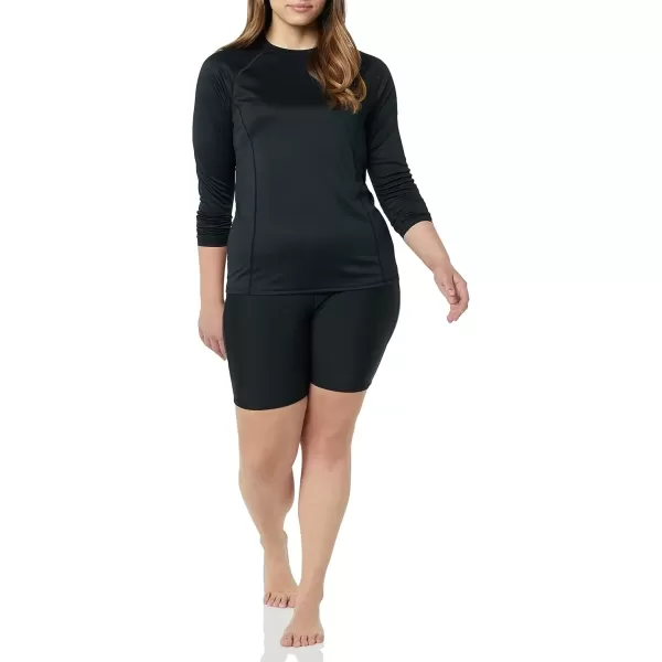 imageAmazon Essentials Womens Rash Guard Long Sleeve Sun ProtectionBlack