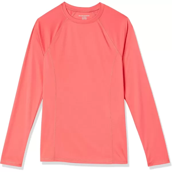 imageAmazon Essentials Womens Rash Guard Long Sleeve Sun ProtectionCoral Pink