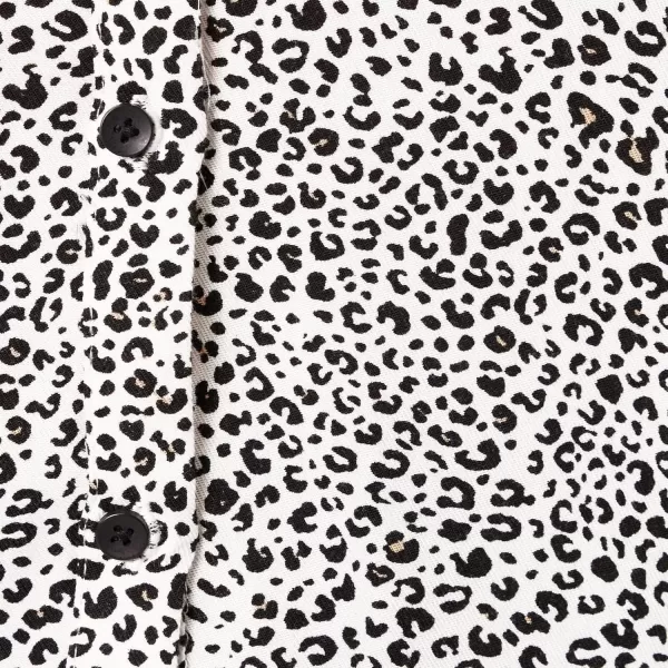 imageAmazon Essentials Womens RelaxedFit ShortSleeve Woven BlouseMini Leopard