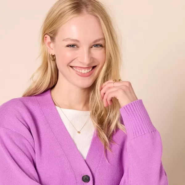 imageAmazon Essentials Womens VNeck Midweight RelaxedFit Cardigan SweaterPurple