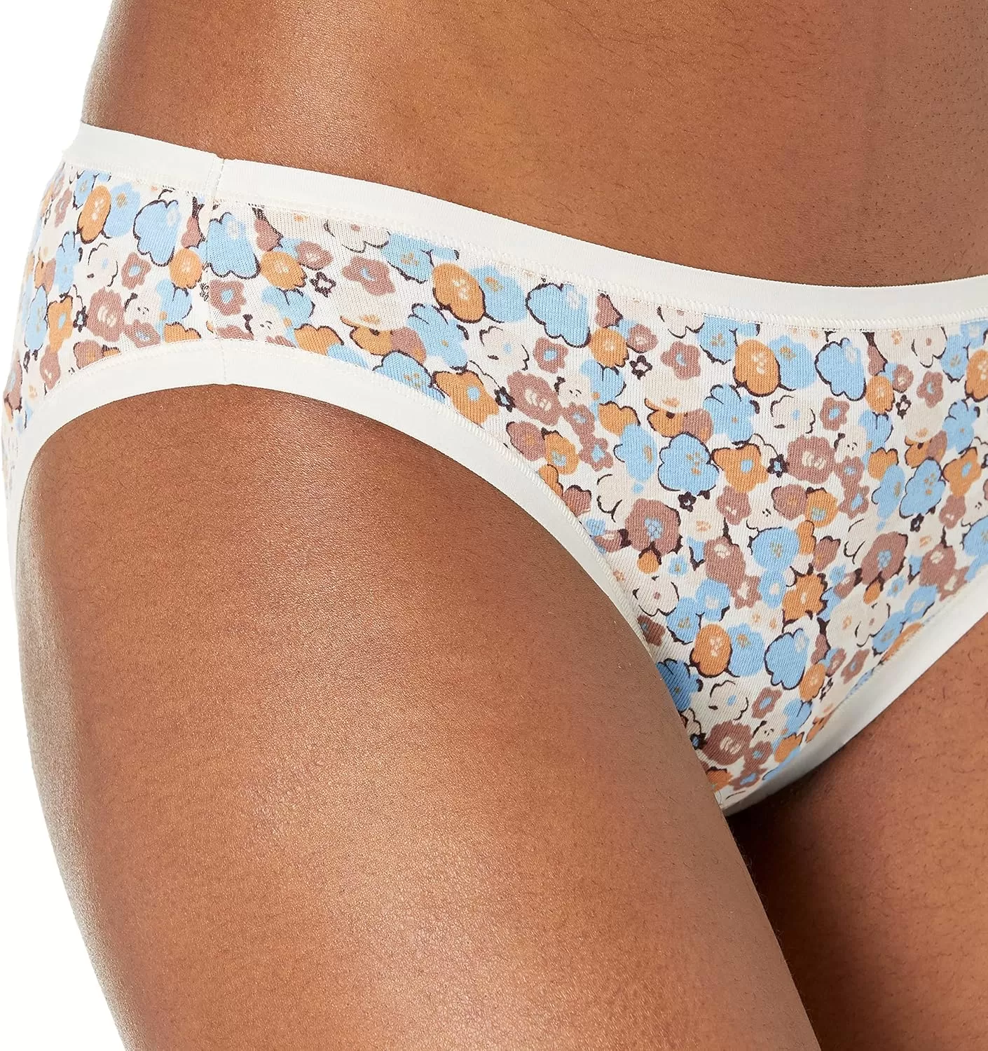 imageAmazon Essentials Womens Cotton Bikini Brief Underwear Available in Plus Size Pack of 10MulticolorDitsy FloralDotsFloral