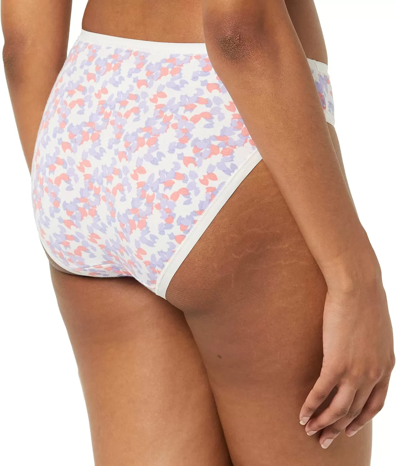 imageAmazon Essentials Womens Cotton High Leg Brief Underwear Available in Plus Size MultipacksCheckedDitsy FloralFloralMulticolor