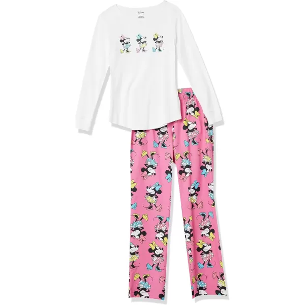 imageAmazon Essentials Disney  Marvel  Star Wars Womens Flannel Pajama Sleep Sets100 Minnie  Womens