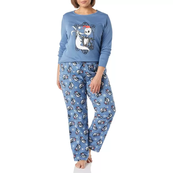 imageAmazon Essentials Disney  Marvel  Star Wars Womens Flannel Pajama Sleep SetsNightmare Santa Jack  Womens