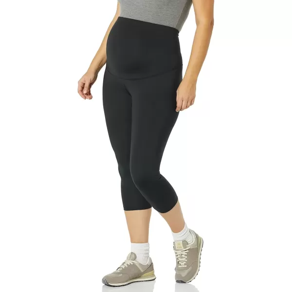 imageAmazon Essentials Womens Active Sculpt Pregnancy Workout Crop Maternity LeggingsBlack