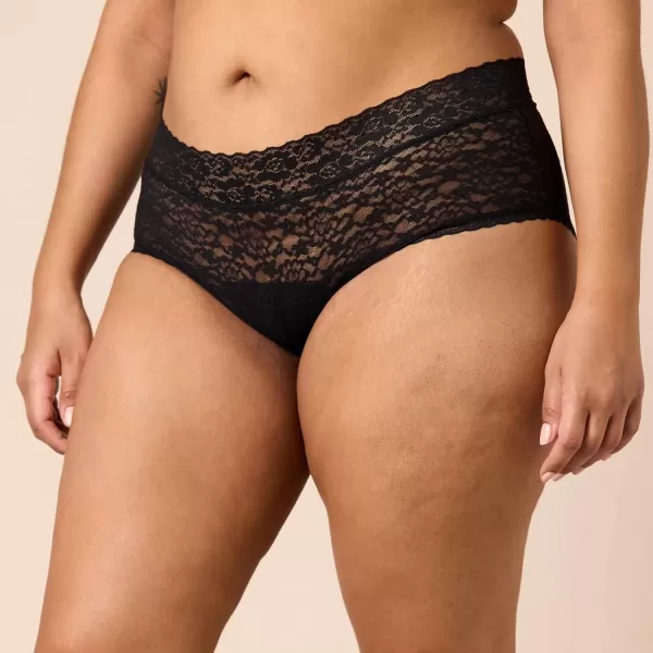imageAmazon Essentials Womens Comfortable Lace Stretch Hipster Underwear Pack of 4Black