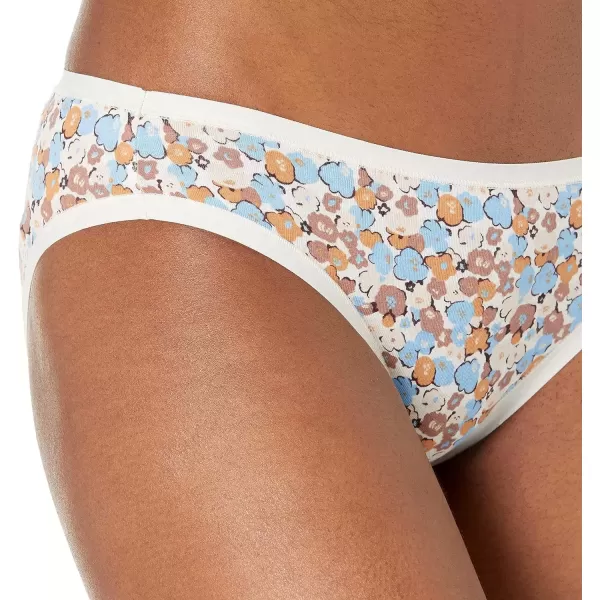 imageAmazon Essentials Womens Cotton Bikini Brief Underwear Available in Plus Size Pack of 10MulticolorDitsy FloralDotsFloral