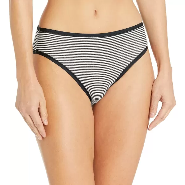 imageAmazon Essentials Womens Cotton High Leg Brief Underwear Available in Plus Size MultipacksBasic ColorsStripe