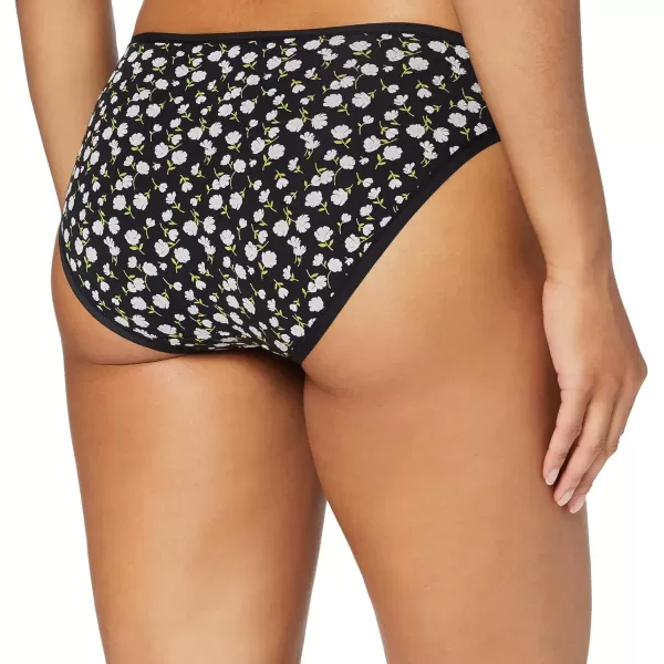 imageAmazon Essentials Womens Cotton High Leg Brief Underwear Available in Plus Size MultipacksDitsy FloralDotsMulticolor