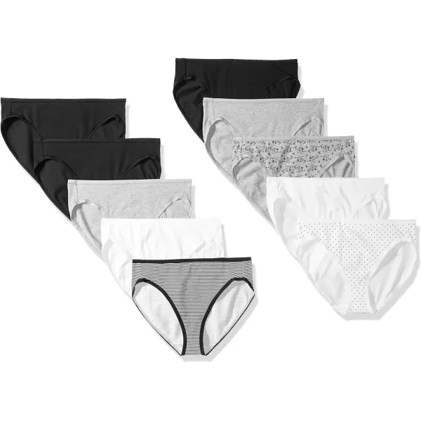 imageAmazon Essentials Womens Cotton High Leg Brief Underwear Available in Plus Size MultipacksNeutral