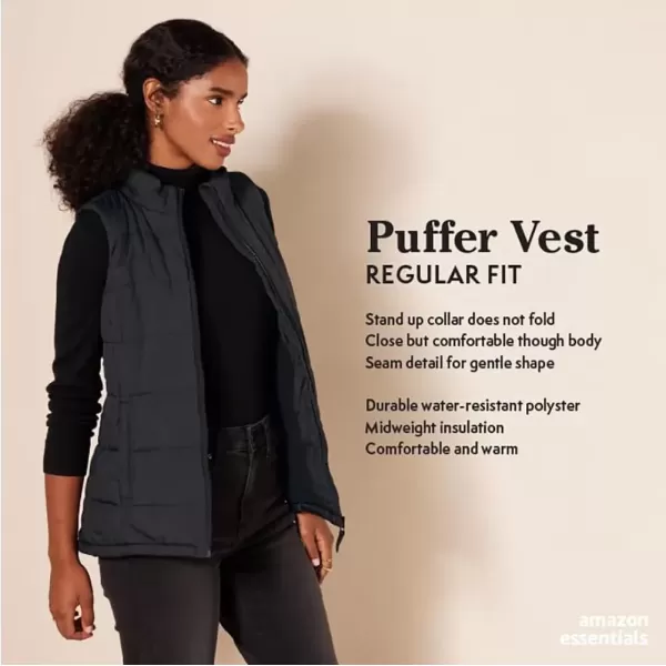 imageAmazon Essentials Womens MidWeight Puffer Vest  Discontinued ColorsBurgundy