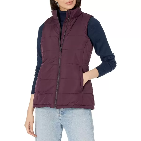 imageAmazon Essentials Womens MidWeight Puffer Vest  Discontinued ColorsBurgundy