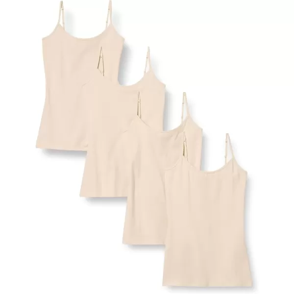 imageAmazon Essentials Womens SlimFit Camisole Pack of 4Beige