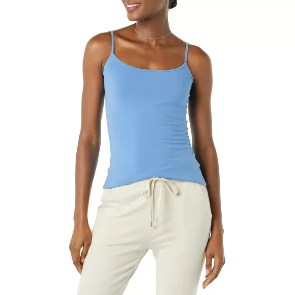 imageAmazon Essentials Womens SlimFit Camisole Pack of 4BlackBlueGrey StripeWhite