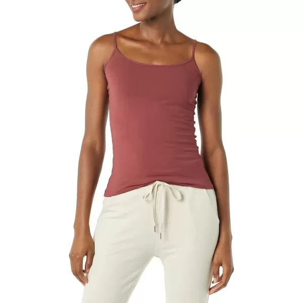 imageAmazon Essentials Womens SlimFit Camisole Pack of 4BlackBrick RedDusty PinkWhite