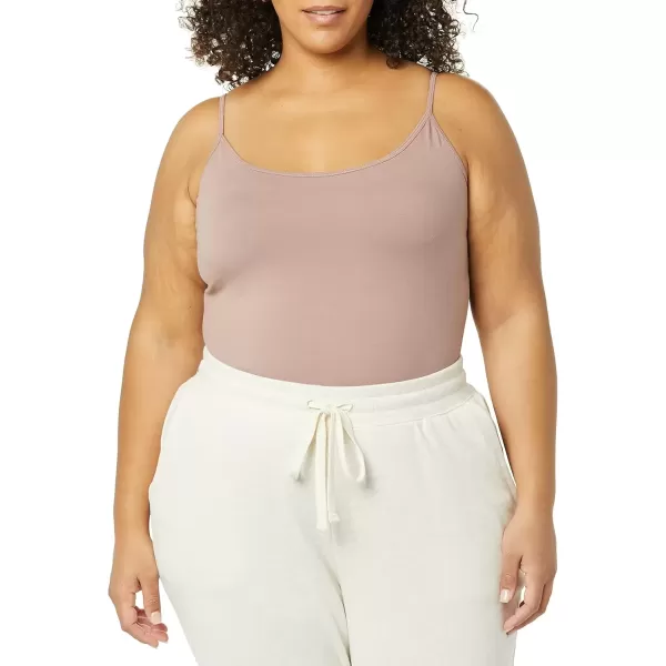 imageAmazon Essentials Womens SlimFit Camisole Pack of 4BlackBrick RedDusty PinkWhite