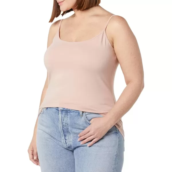 imageAmazon Essentials Womens SlimFit Camisole Pack of 4BlackCharcoal HeatherDusty PinkWhite