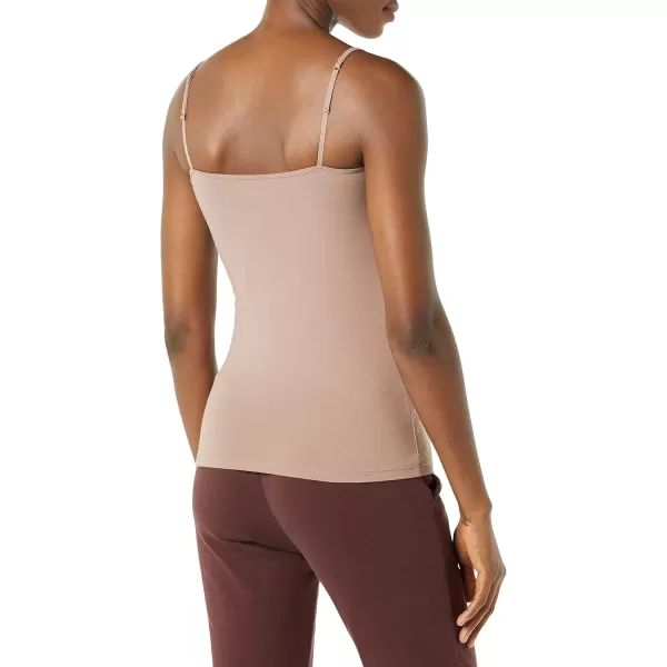 imageAmazon Essentials Womens SlimFit Camisole Pack of 4BlackCharcoal HeatherDusty PinkWhite