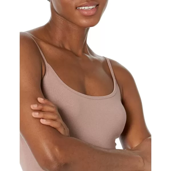 imageAmazon Essentials Womens SlimFit Camisole Pack of 4BlackDark TaupeEspressoWhite