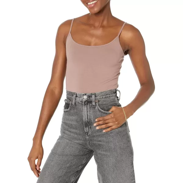 imageAmazon Essentials Womens SlimFit Camisole Pack of 4BlackDark TaupeEspressoWhite