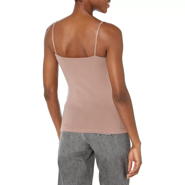 imageAmazon Essentials Womens SlimFit Camisole Pack of 4BlackDark TaupeEspressoWhite