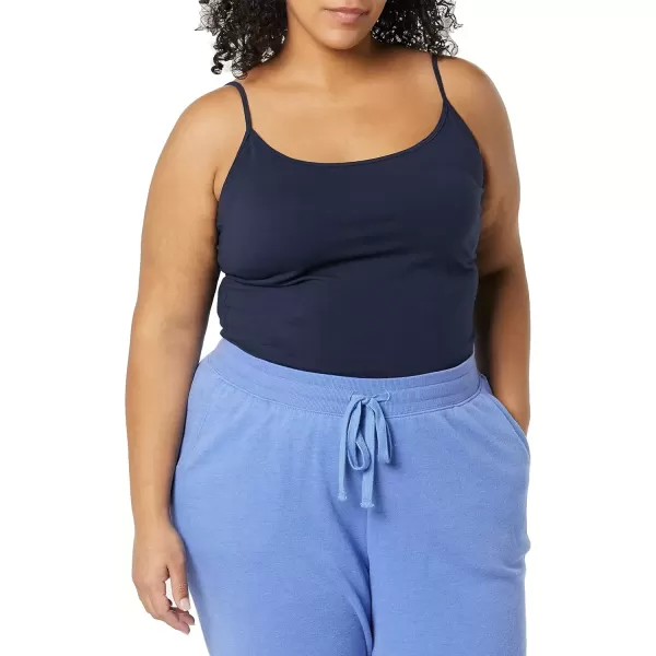 imageAmazon Essentials Womens SlimFit Camisole Pack of 4BlackGreyNavyOlive