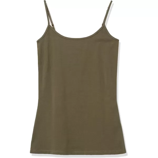 imageAmazon Essentials Womens SlimFit Camisole Pack of 4BlackGreyNavyOlive
