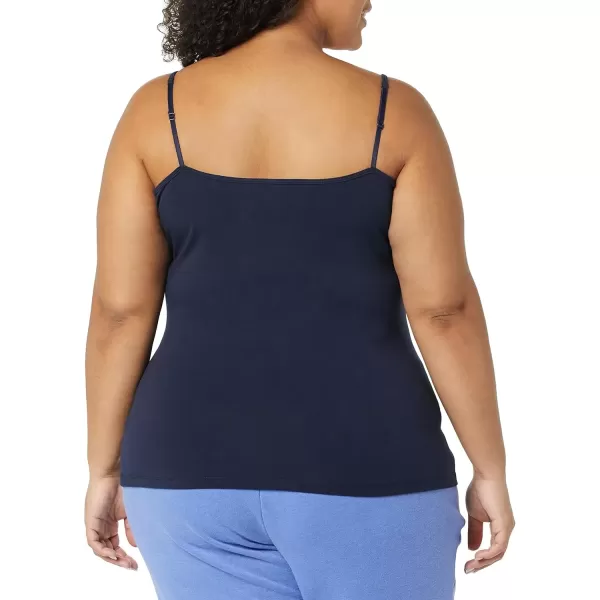 imageAmazon Essentials Womens SlimFit Camisole Pack of 4BlackGreyNavyOlive