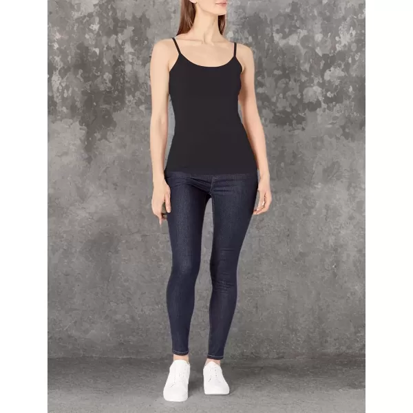 imageAmazon Essentials Womens SlimFit Camisole Pack of 4BlackNavyRedWhite