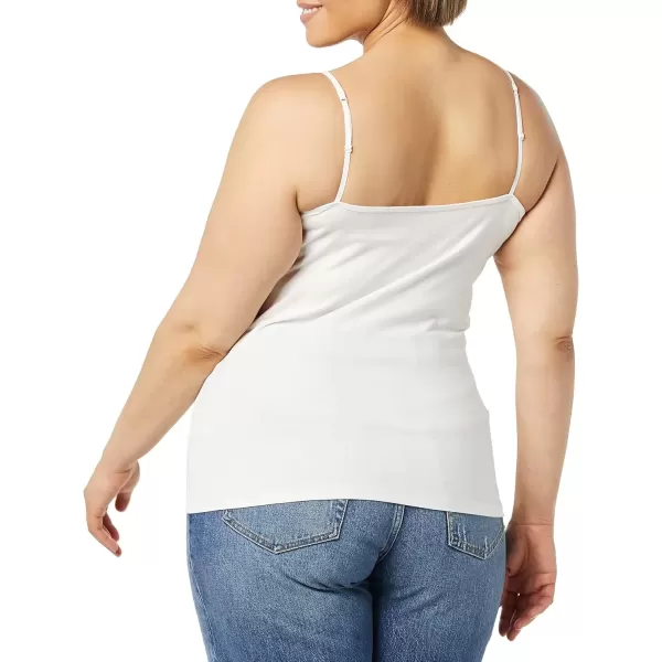 imageAmazon Essentials Womens SlimFit Camisole Pack of 4BlackPale PinkStripeWhite