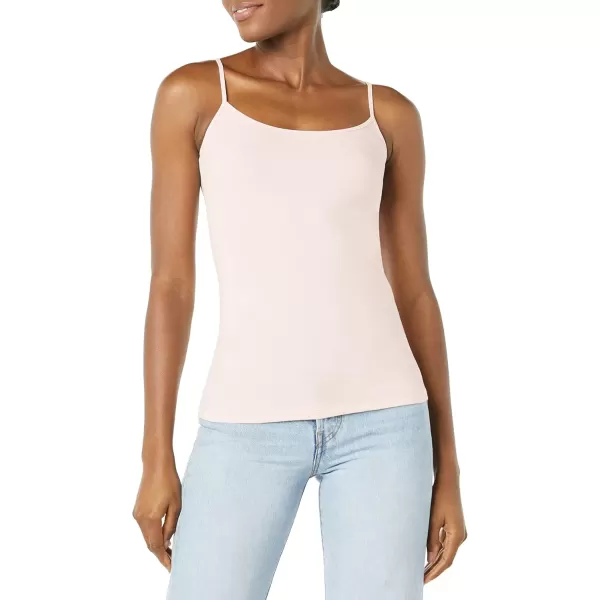 imageAmazon Essentials Womens SlimFit Camisole Pack of 4BlackPale PinkStripeWhite