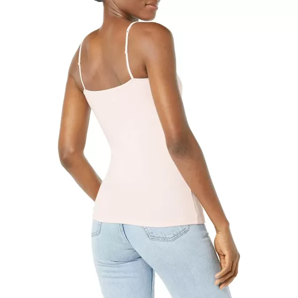 imageAmazon Essentials Womens SlimFit Camisole Pack of 4BlackPale PinkStripeWhite