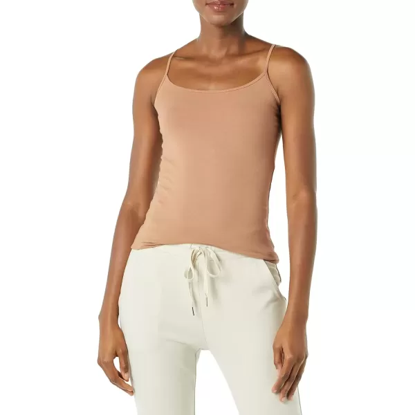 imageAmazon Essentials Womens SlimFit Camisole Pack of 4BlushBrownDark BrownDark Camel