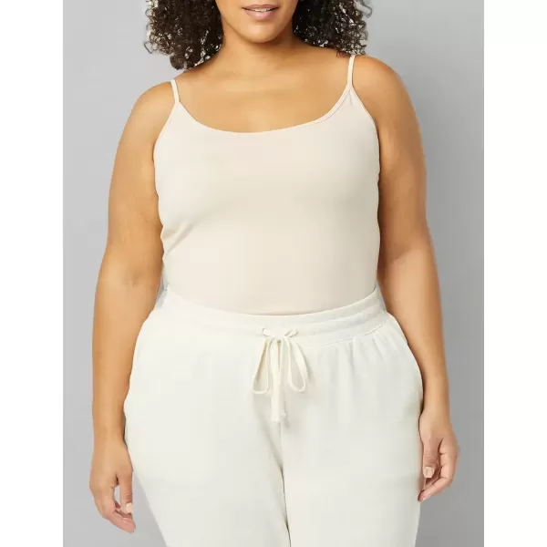 imageAmazon Essentials Womens SlimFit Camisole Pack of 4BlushBrownDark BrownDark Camel