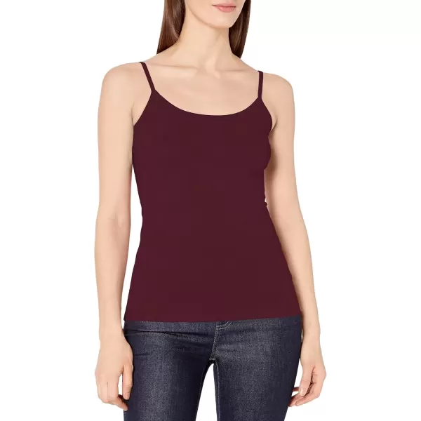 imageAmazon Essentials Womens SlimFit Camisole Pack of 4CamelDark BurgundyLight BurgundyPale Mauve