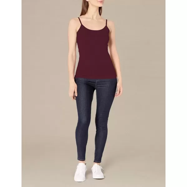 imageAmazon Essentials Womens SlimFit Camisole Pack of 4CamelDark BurgundyLight BurgundyPale Mauve