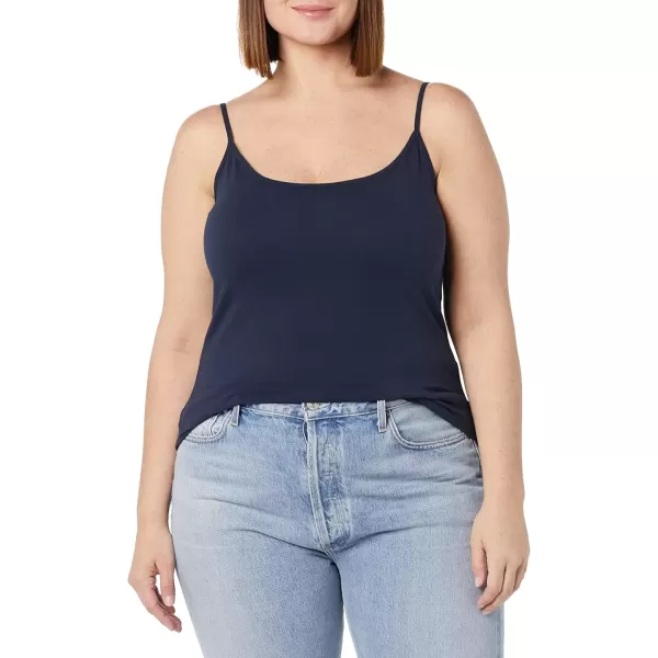 imageAmazon Essentials Womens SlimFit Camisole Pack of 4Dark Grey HeatherNavyWhite