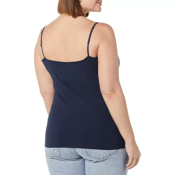 imageAmazon Essentials Womens SlimFit Camisole Pack of 4Dark Grey HeatherNavyWhite