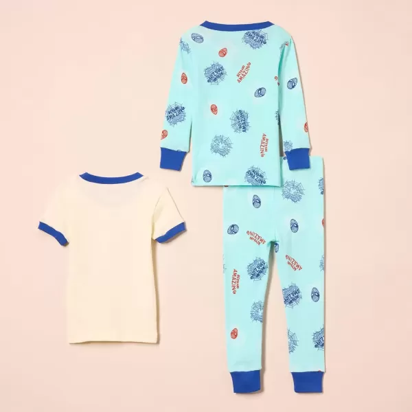 imageAmazon Essentials Disney  Marvel  Star Wars Boys and Toddlers SnugFit Cotton Pajama Sleepwear Sets Multipacks3piece Marvel Amazing Spiderman Set