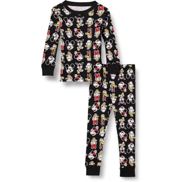 imageAmazon Essentials Disney  Marvel  Star Wars Boys and Toddlers SnugFit Cotton Pajama Sleepwear Sets MultipacksMickey and Friends