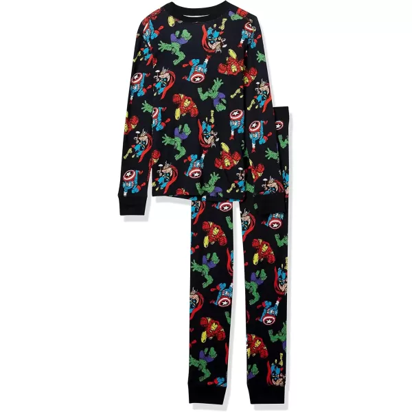 imageAmazon Essentials Disney  Marvel  Star Wars Mens SnugFit Pajama Sleep SetsMarvel Avengers