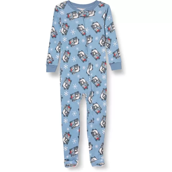 imageAmazon Essentials Disney  Marvel  Star Wars Unisex Babies and Toddlers SnugFit Cotton Footed Pajamas MultipacksNightmare Santa Jack  Footed Sleeper