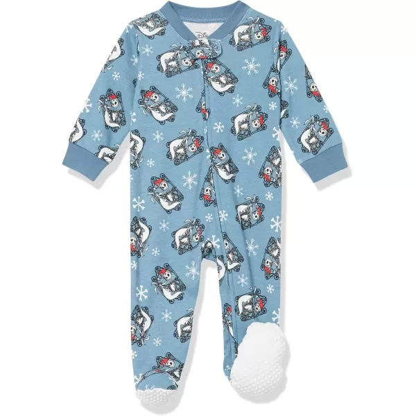 imageAmazon Essentials Disney  Marvel  Star Wars Unisex Babies and Toddlers SnugFit Cotton Footed Pajamas MultipacksNightmare Santa Jack  Sleep  Play