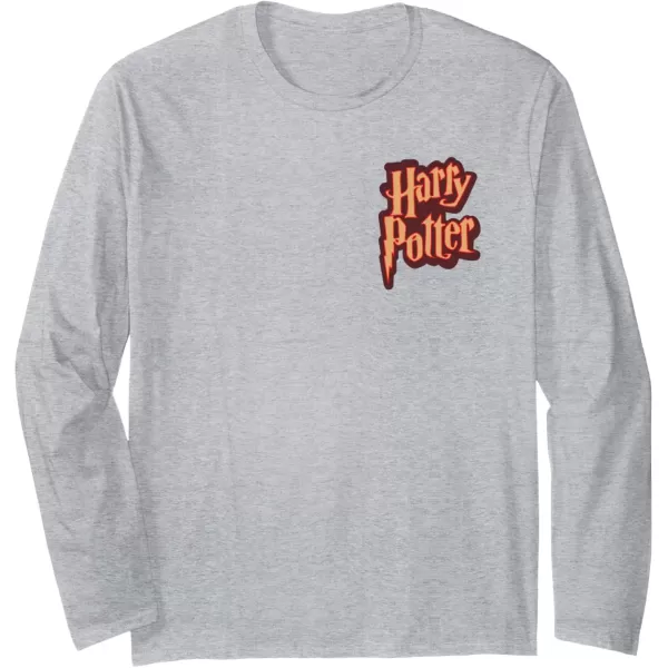 imageAmazon Essentials Harry Potter Front and Back Gryffindor Collegiate Collage Long Sleeve TShirtHeather Grey